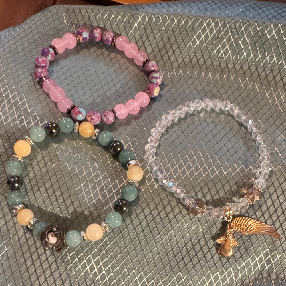 Set of Three Asian Beaded Bracelets